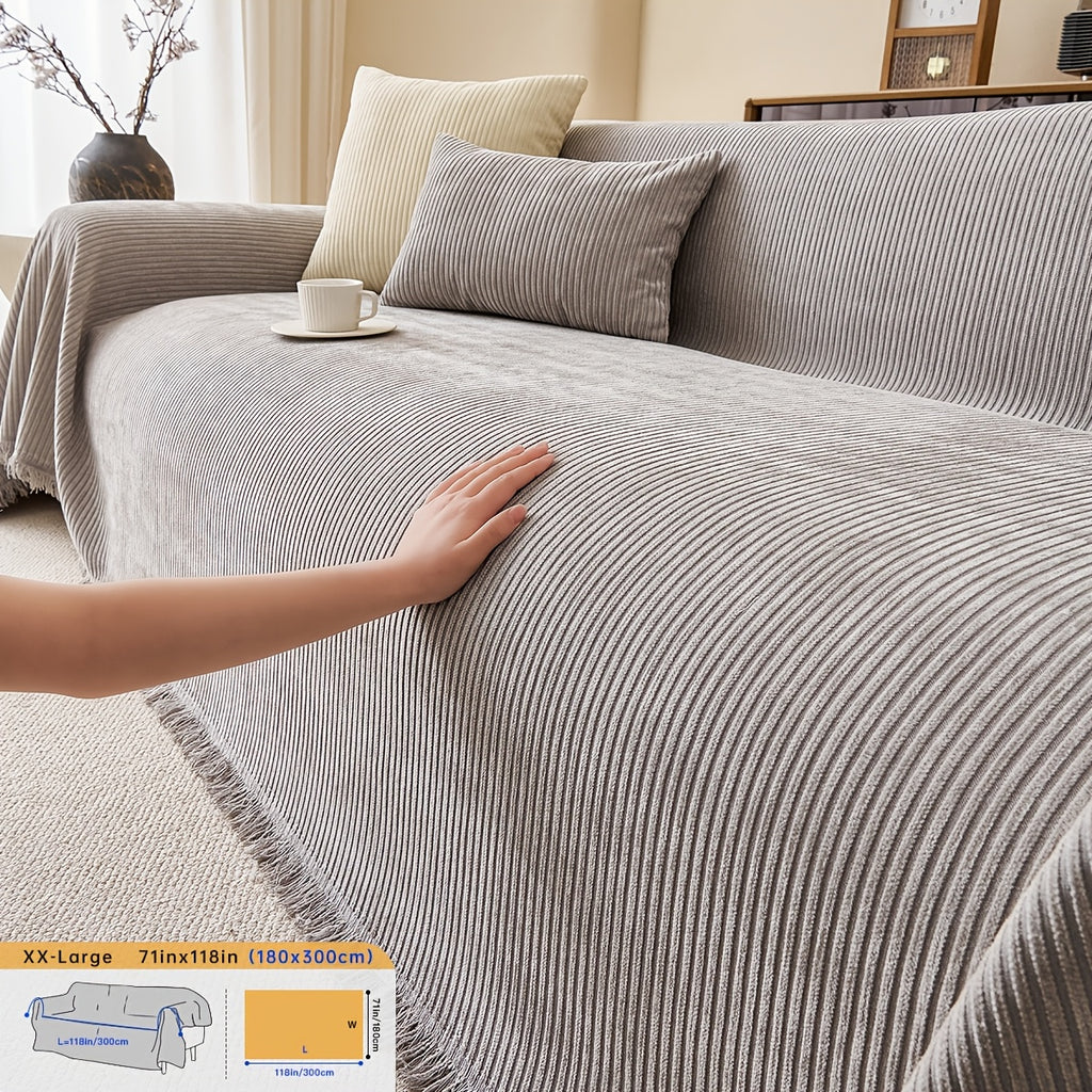 Housse de coussin épaisse en chenille, vue d'ensemble