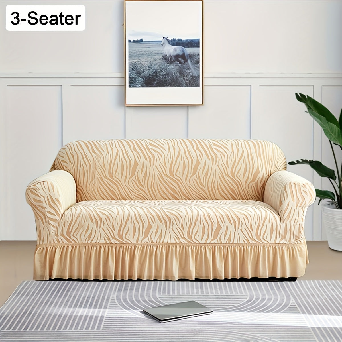 Housse de canapé extensible en jacquard, visuel produit