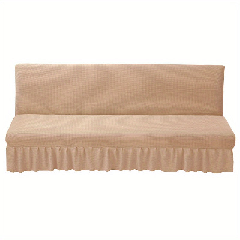 Housse de canapé extensible en velours côtelé à volants, tissu de 180 à 200 g/m²