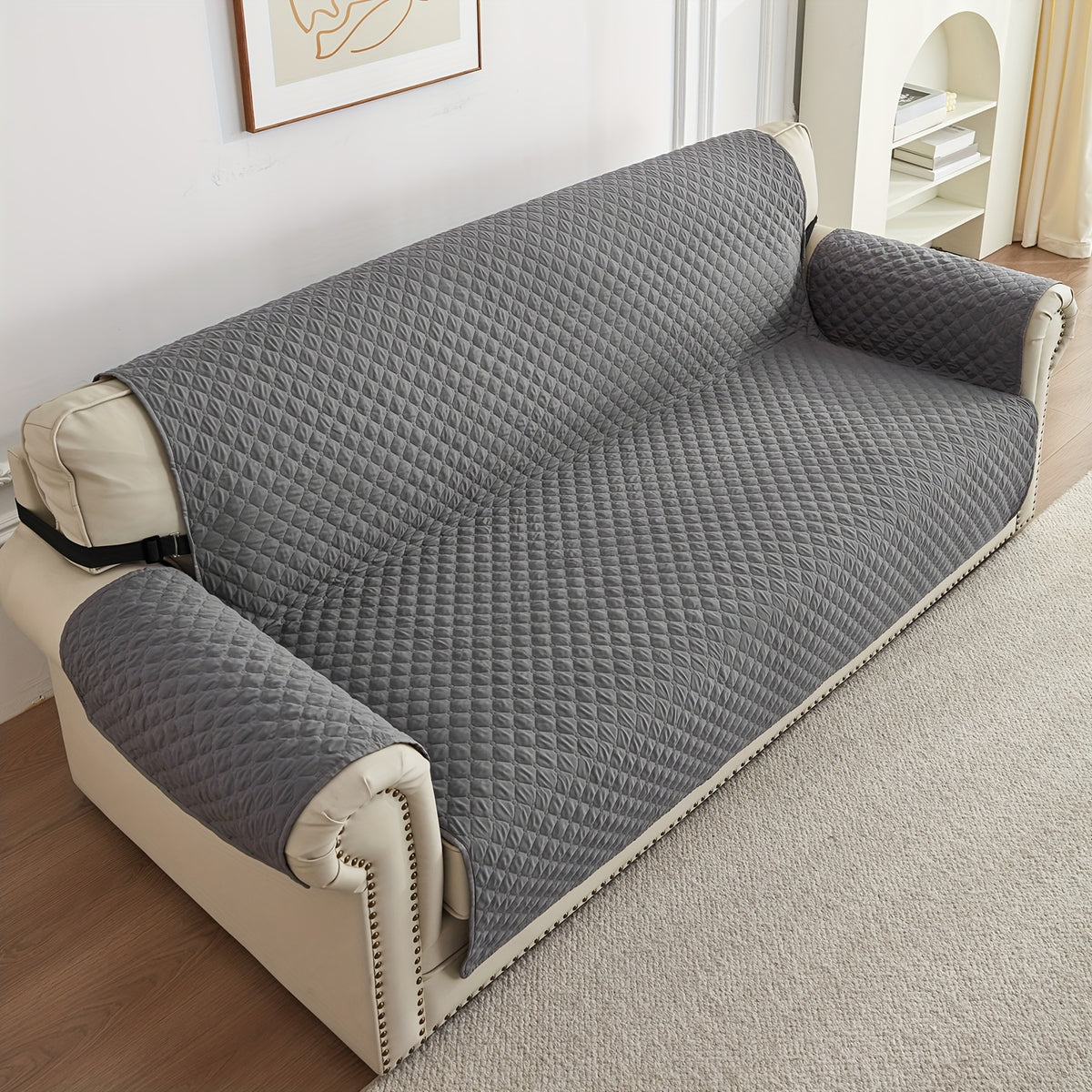Housse de canapé légère en polyester antidérapante