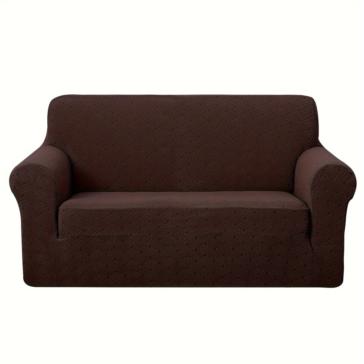 Housse de canapé épaisse extensible en polaire jacquard antidérapante, gros plan sur le tissu