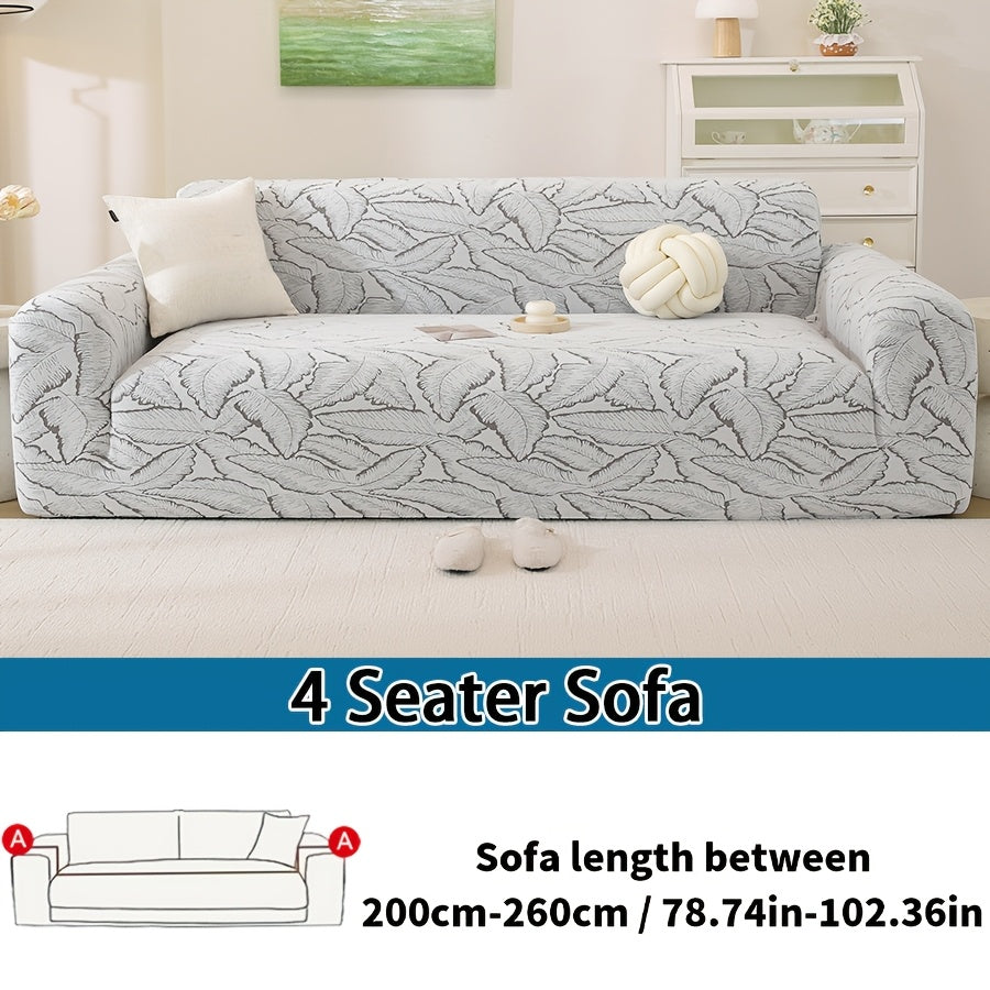Housse de canapé extensible en polyester, gros plan sur le tissu