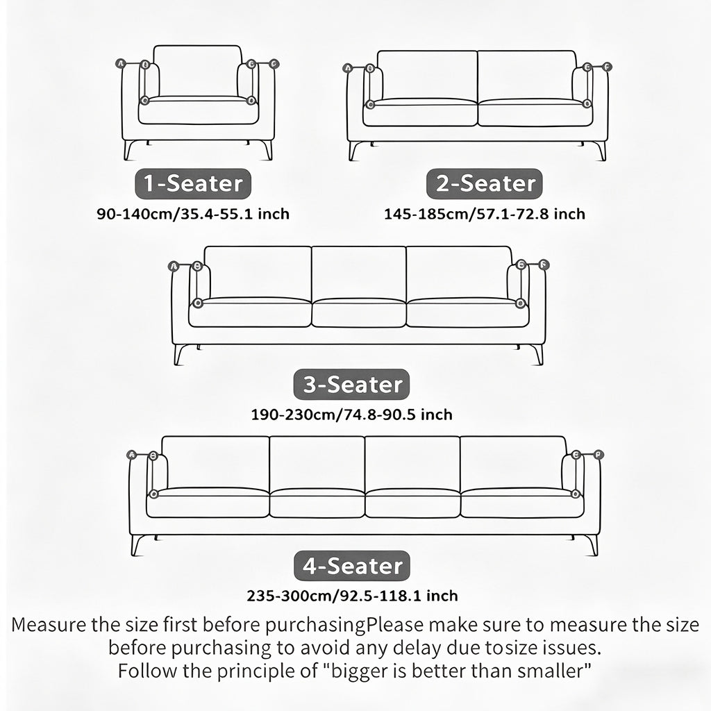 Housse de canapé extensible en polaire jacquard antidérapante, vue de dos