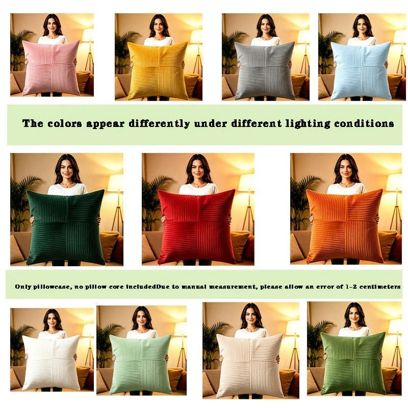 Housse de coussin en polyester à fermeture éclair