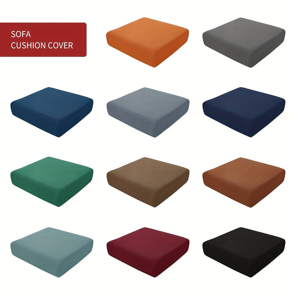 Housse de coussin extensible en polyester, mise en situation