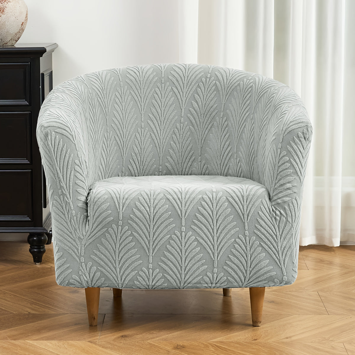 Housse de canapé extensible en polaire jacquard pour fauteuil, housse posée