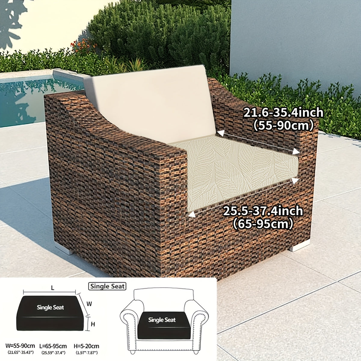 Housse de canapé extensible en polaire, vue d'ensemble