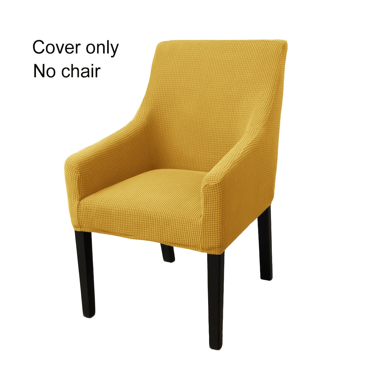 Housse de fauteuil épaisse extensible en velours côtelé jacquard, mise en situation