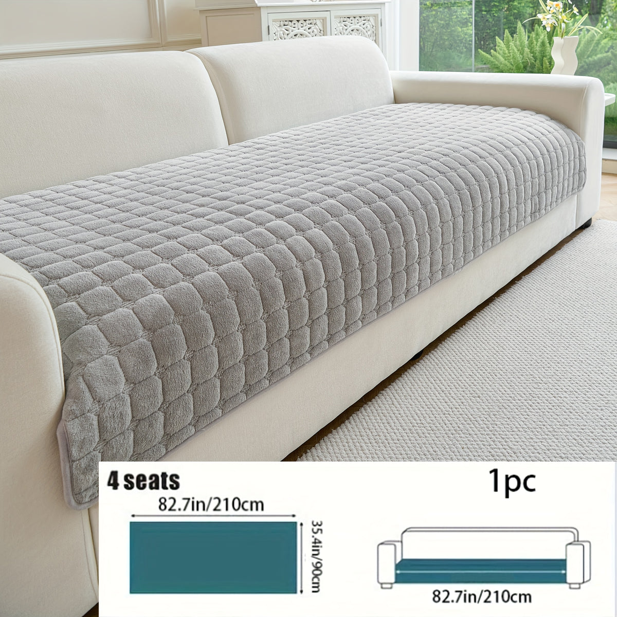 Housse de coussin matelassée, détail de la finition