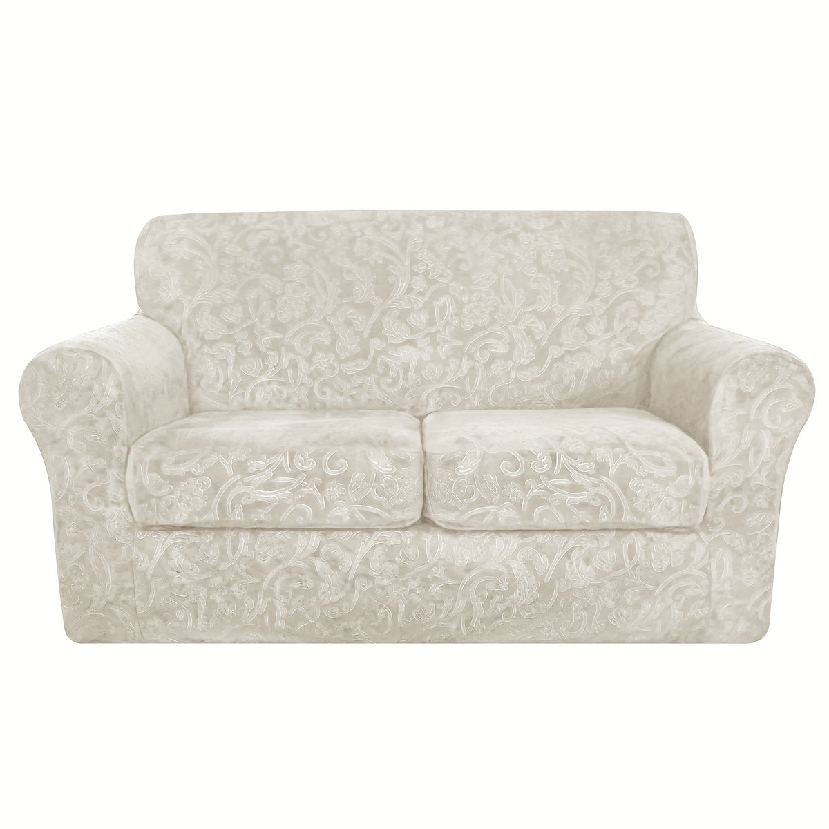 Housse de canapé extensible en polaire jacquard antidérapante à housses, gros plan sur le tissu
