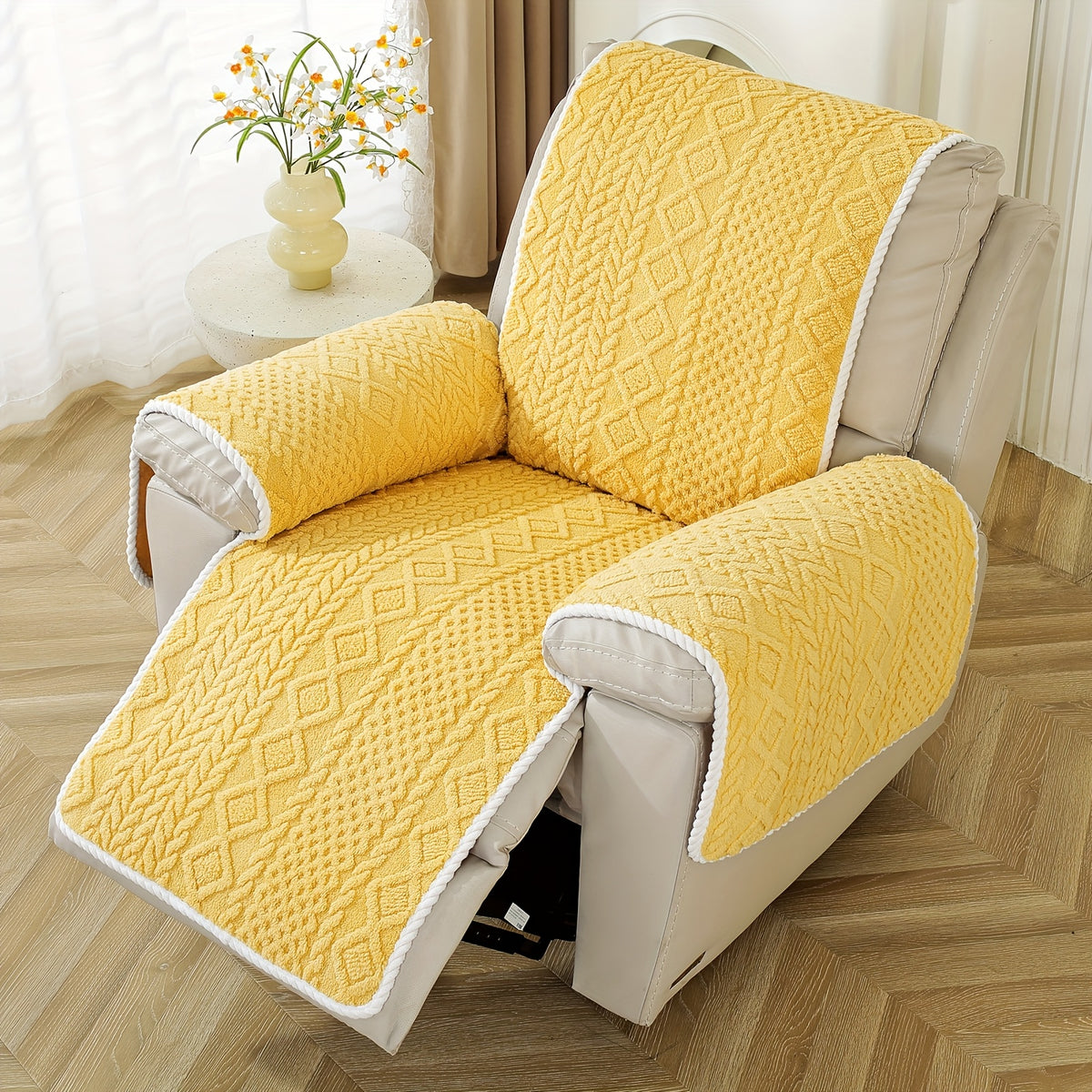 Housse de canapé en velours jacquard pour fauteuil, autre coloris