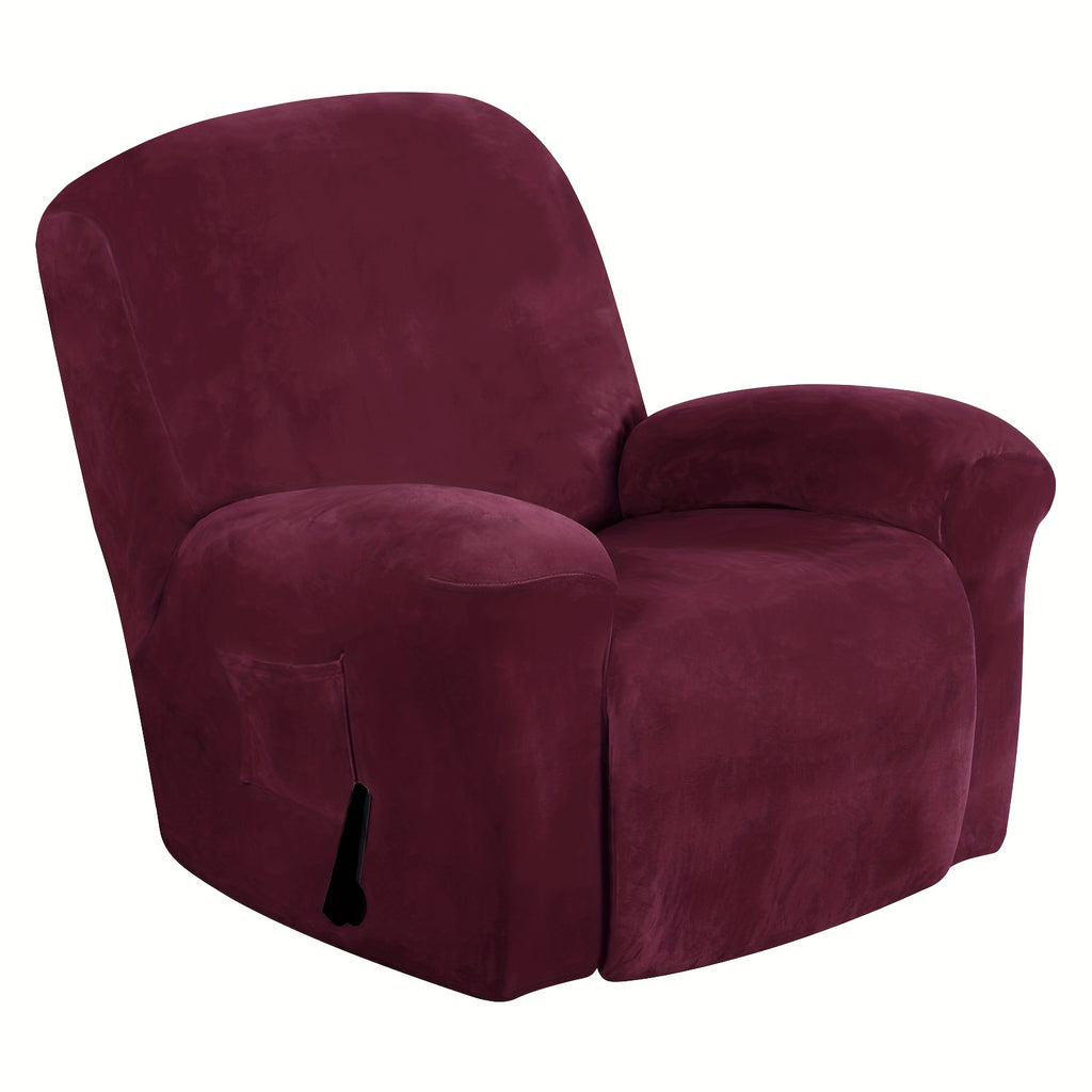 Housse de fauteuil épaisse extensible en velours, détail de la finition