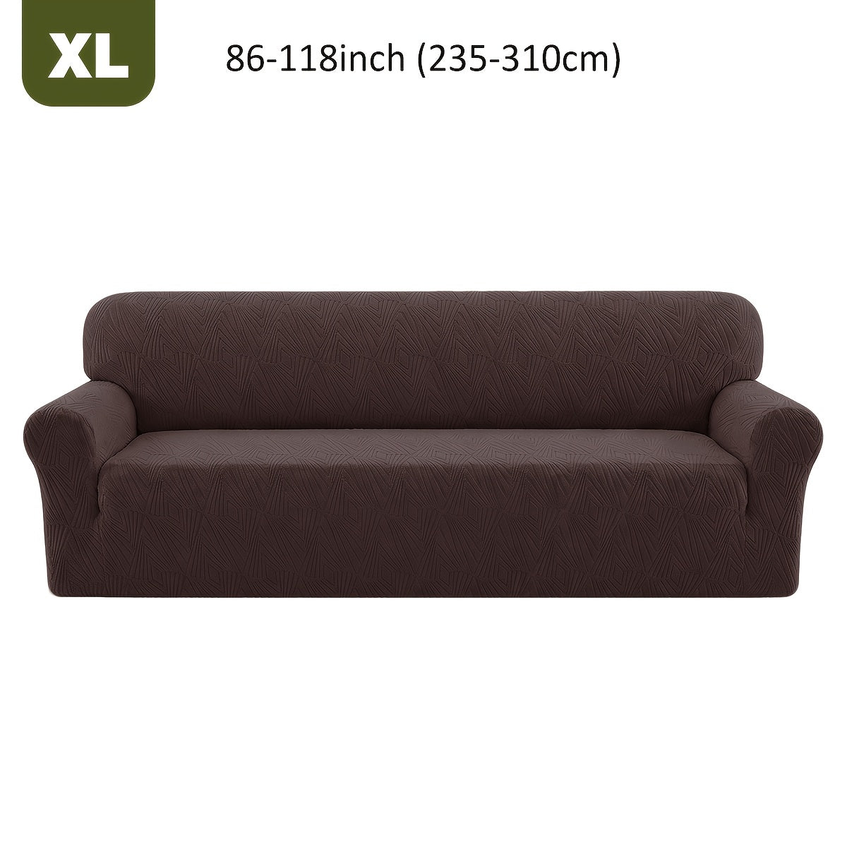Housse de canapé extensible en polaire jacquard, vue de dos
