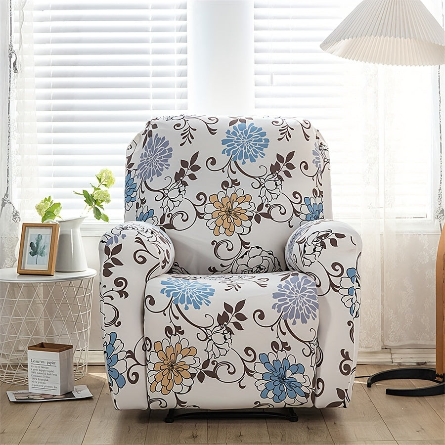 Housse de fauteuil extensible en fibre de lait avec poche de rangement, vue de dos