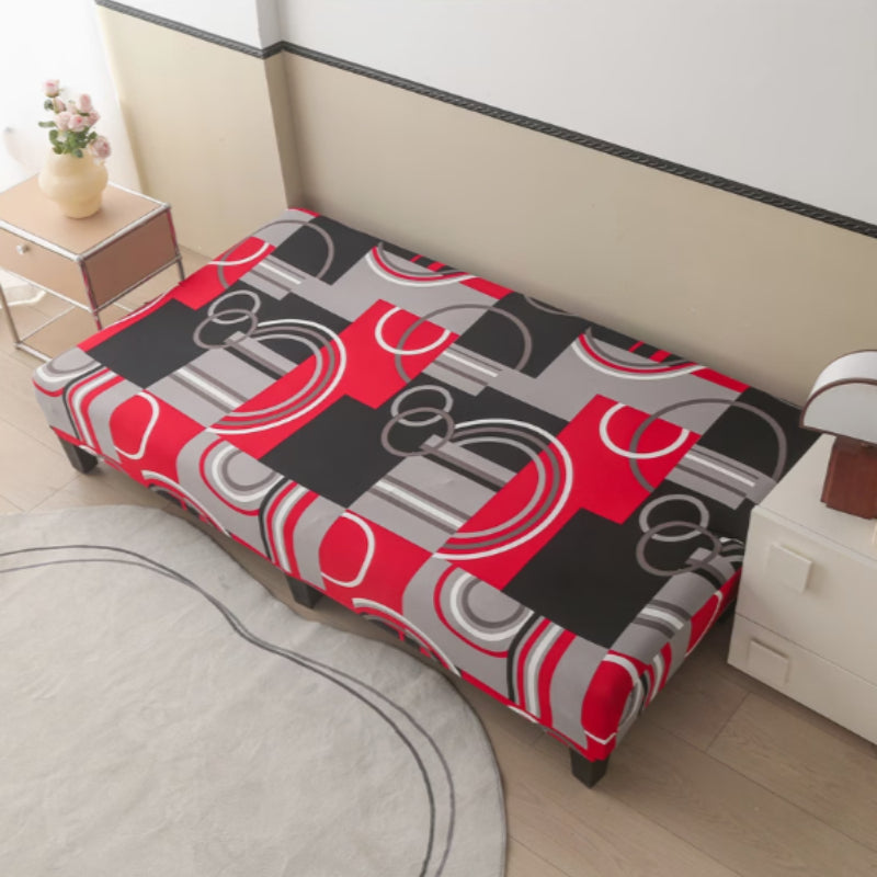 Housse de canapé extensible en fibre de lait matelassée à rayures, tissu de 120 à 140 g/m²