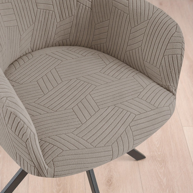 Housse de chaise extensible en polaire jacquard, gros plan sur le tissu