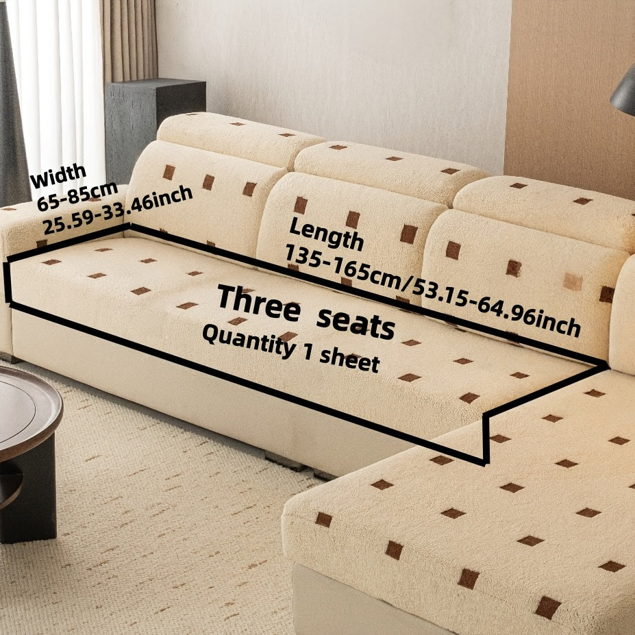 Housse de canapé extensible en velours à housses séparées au rendu glamour, vue d'ensemble