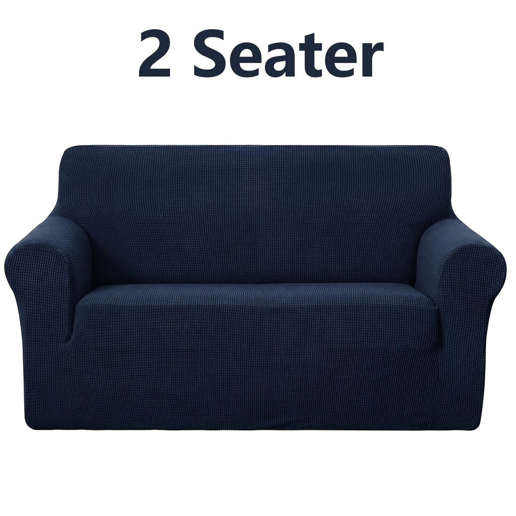 Housse de canapé extensible en polyester à carreaux, compatible fauteuil, canapé deux places, canapé trois places