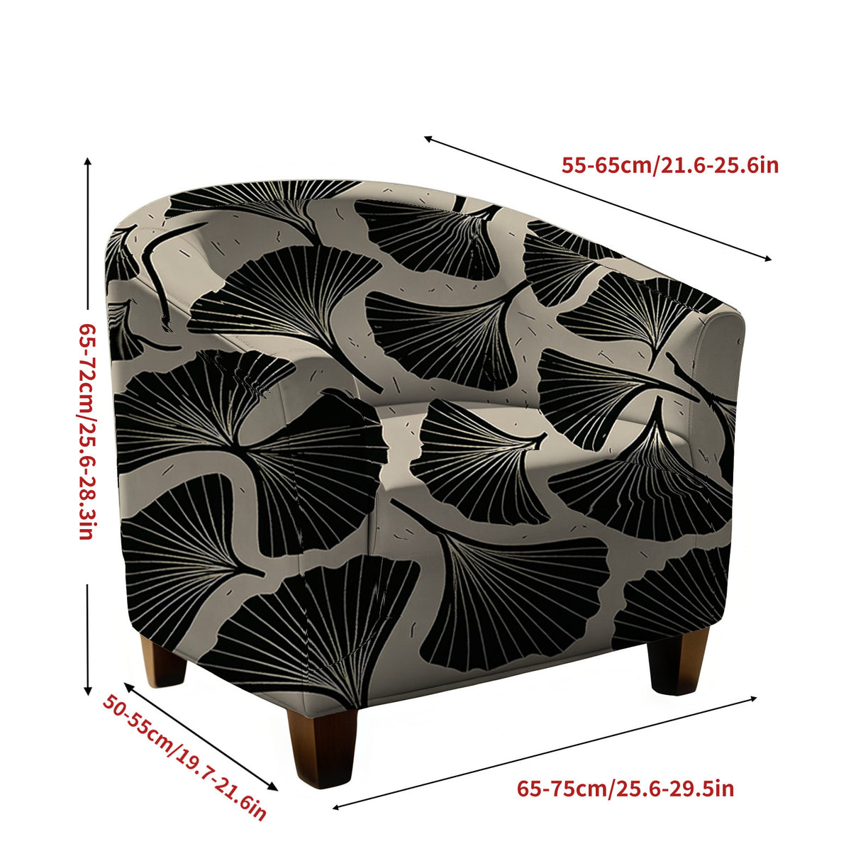 Housse de canapé extensible en fibre de lait imprimée à motif feuillage, compatible fauteuil
