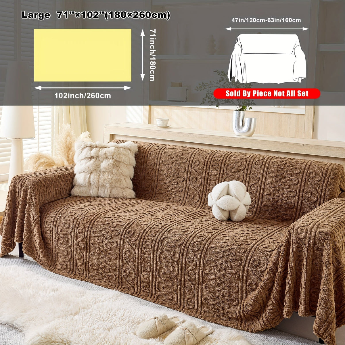 Serviette de canapé en velours polypyrène avec, autre coloris
