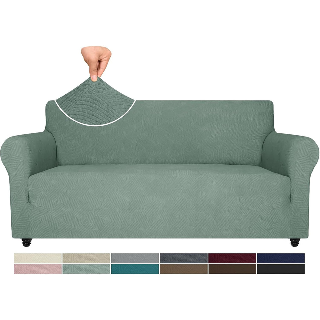 Housse de canapé anti-griffes, gros plan sur le tissu