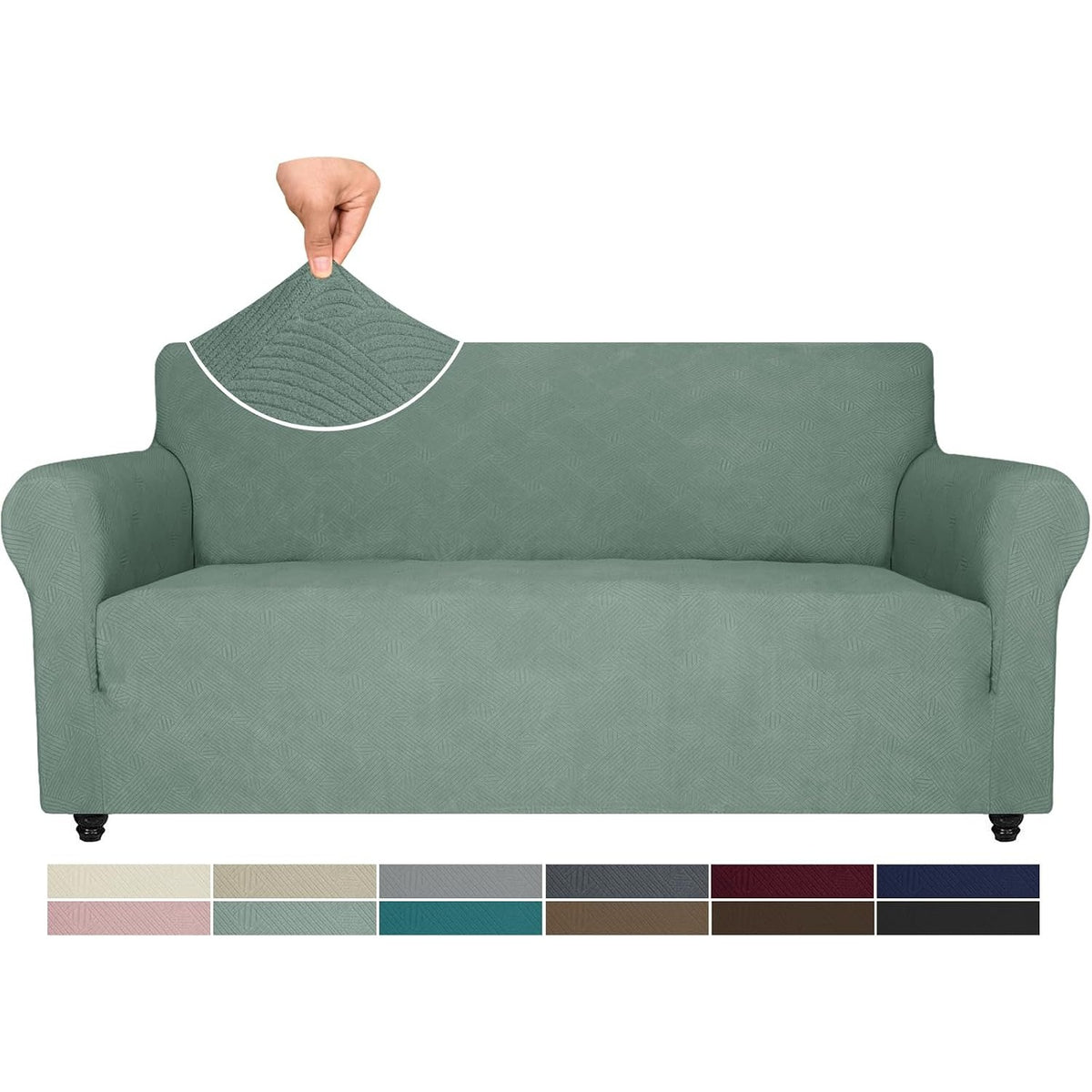 Housse de canapé anti-griffes, gros plan sur le tissu