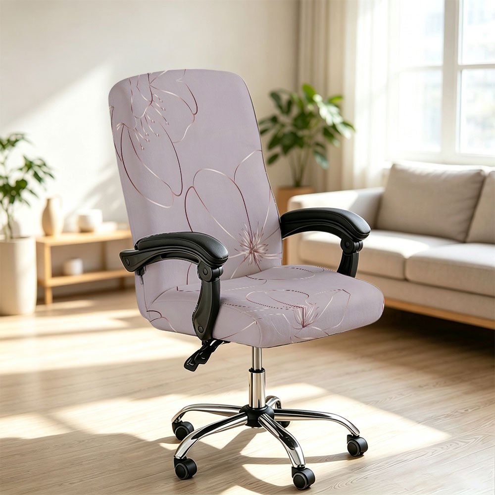 Housse de canapé extensible en fibre de lait imprimée à motif fleuri — détail de la matière : fibre de lait
