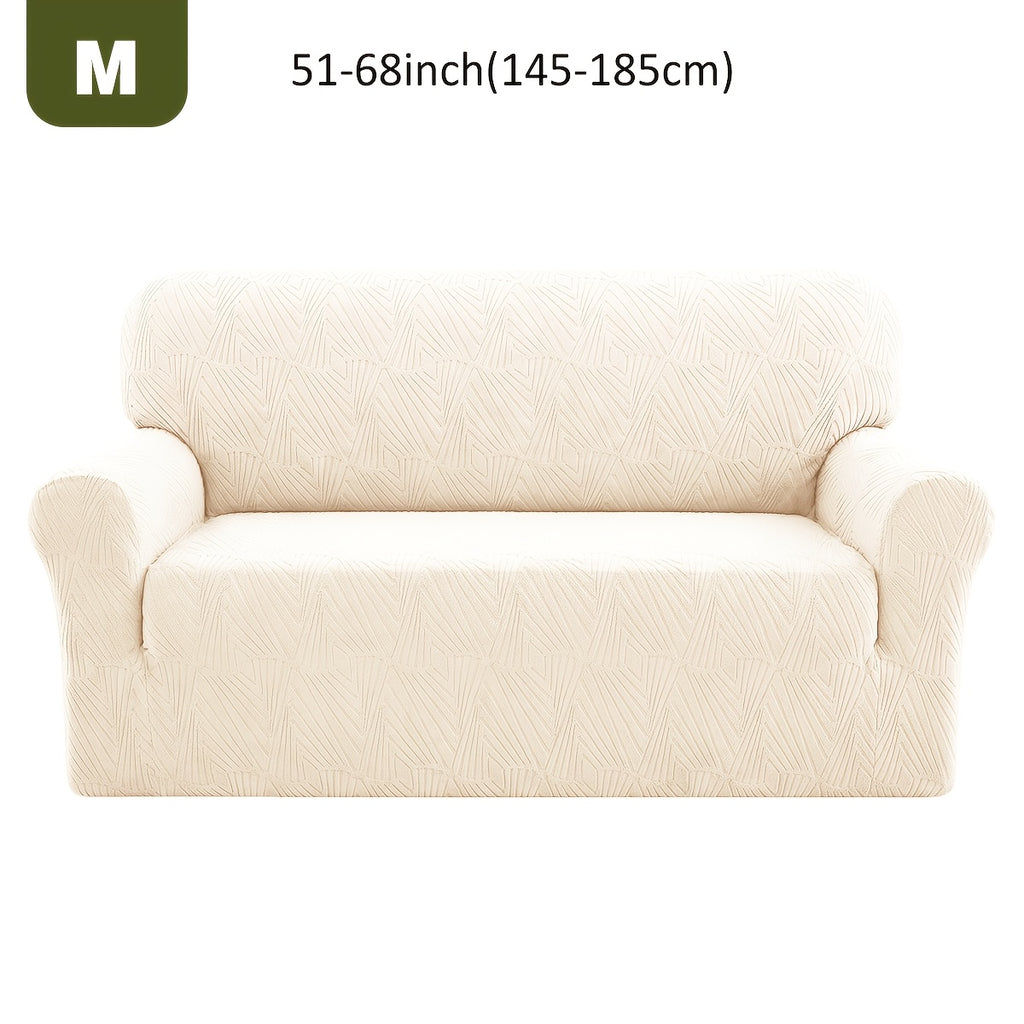 Housse de canapé extensible en polaire jacquard, compatible fauteuil, canapé deux places, canapé trois places