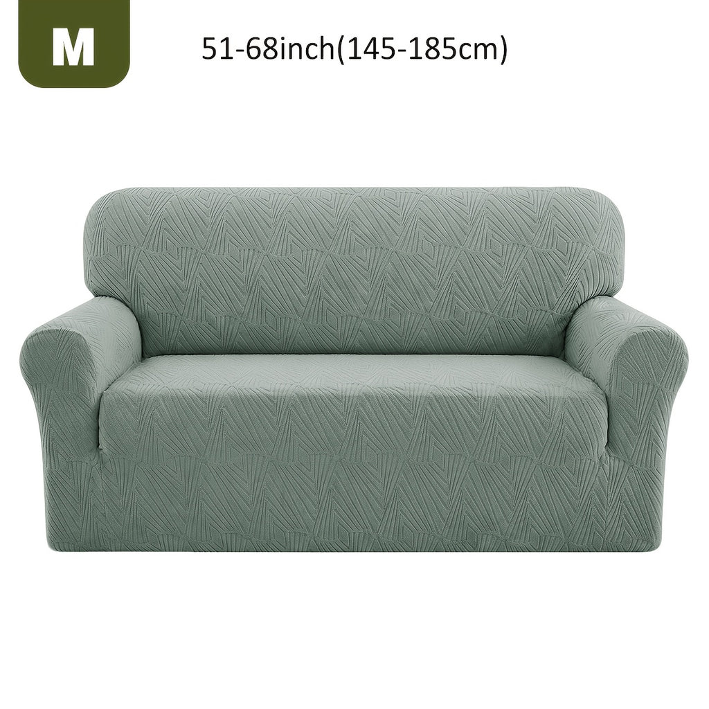 Housse de canapé extensible en polaire jacquard, housse posée
