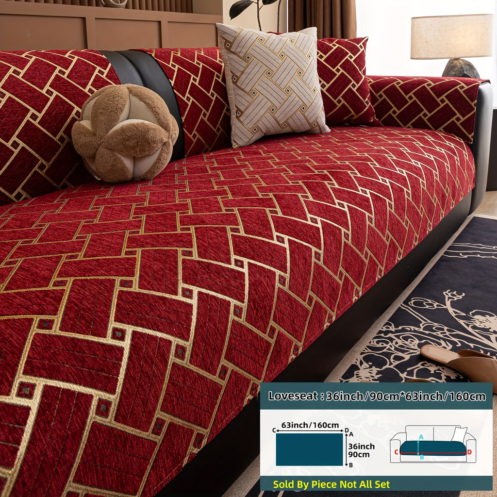 Housse de coussin en chenille antidérapante d'esprit bohème, autre coloris