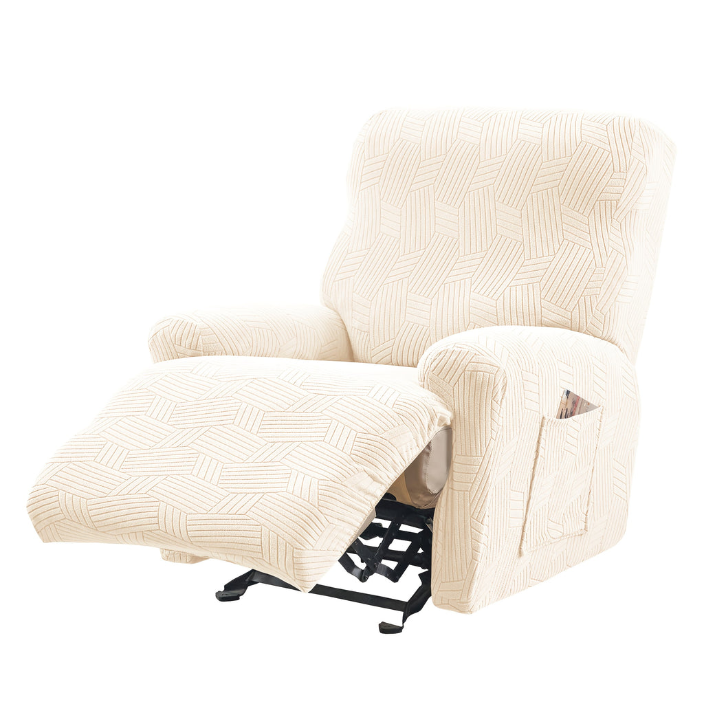 Housse de canapé extensible en velours côtelé jacquard pour fauteuil