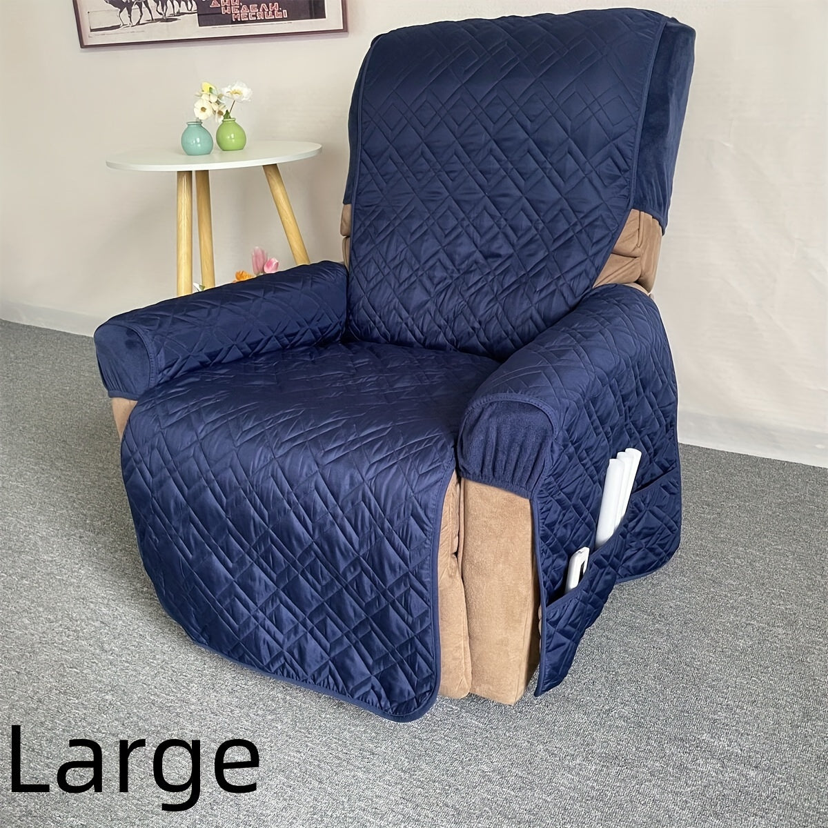 Housse de fauteuil matelassée antidérapante pour fauteuil, visuel produit