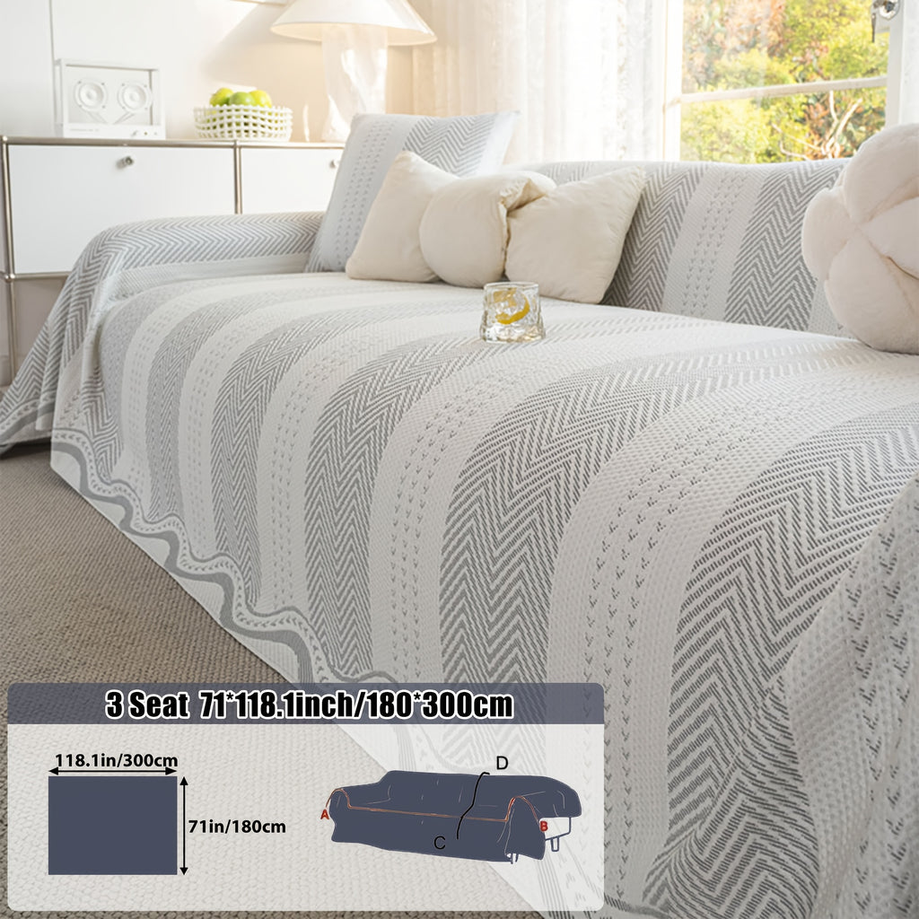 Housse de canapé épaisse en jacquard antidérapante, autre coloris