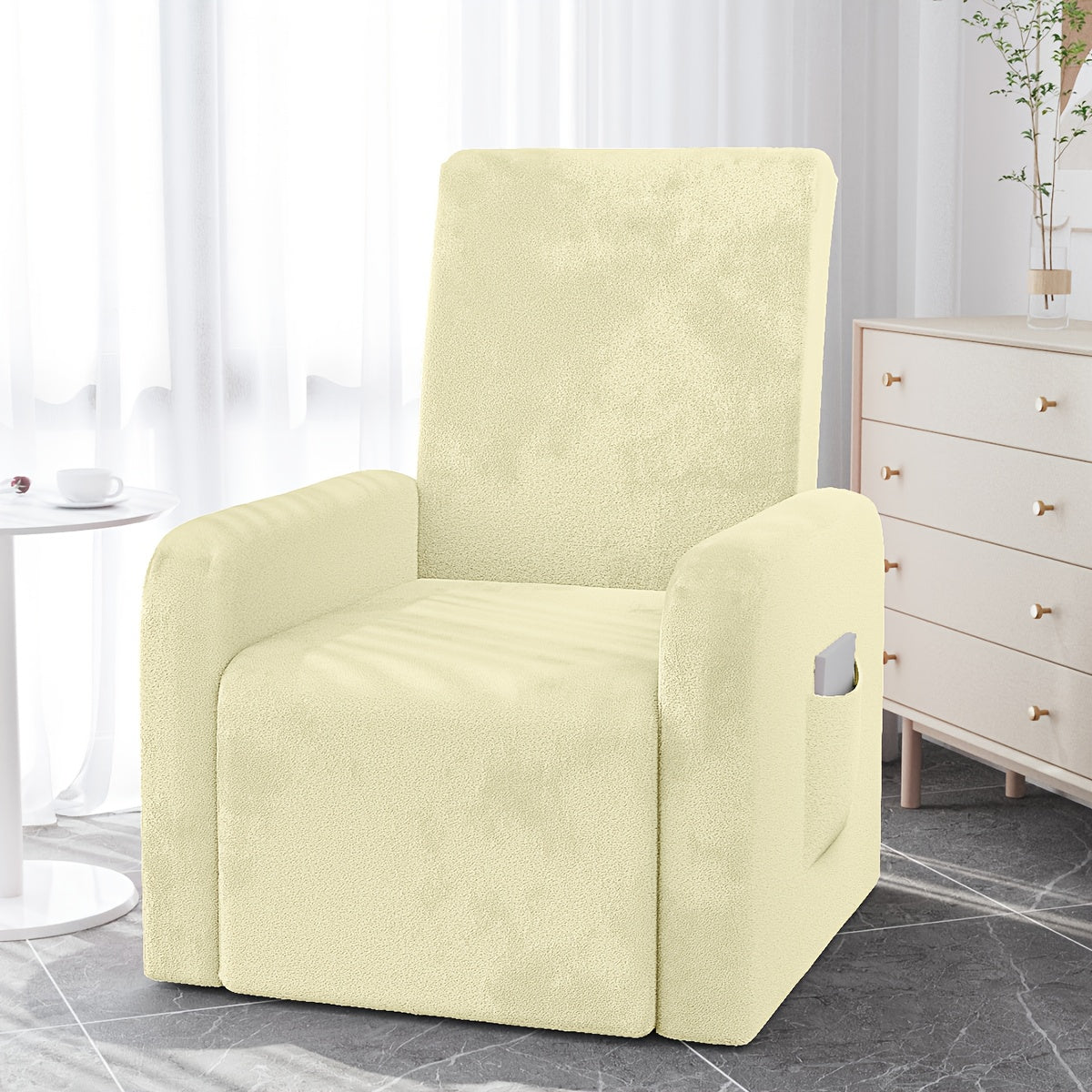 Housse de canapé épaisse extensible en velours, autre coloris