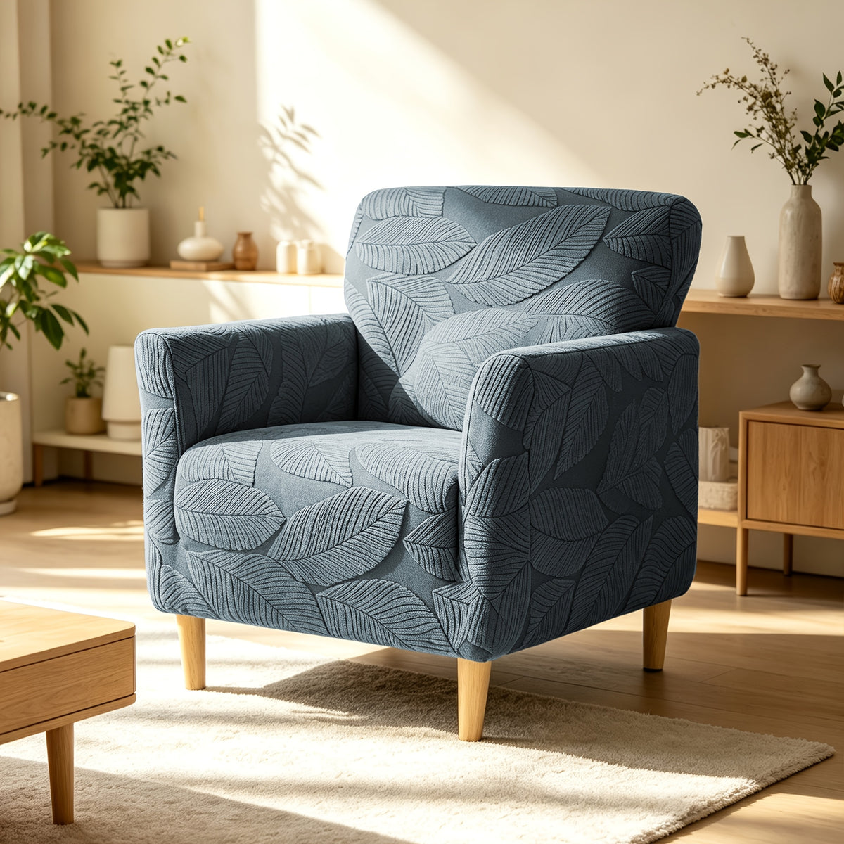 Housse de canapé extensible en polaire jacquard pour fauteuil, visuel produit