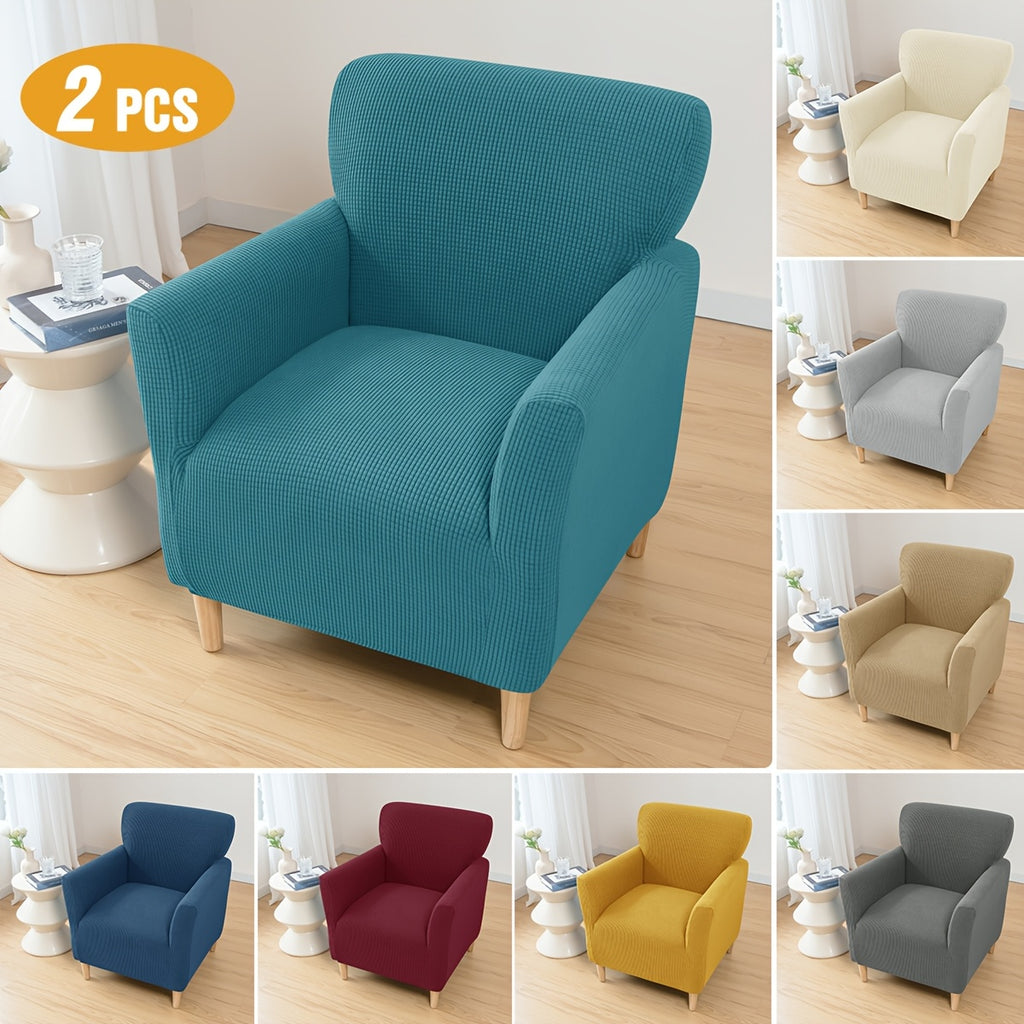 Housse de canapé extensible en velours côtelé pour fauteuil — détail de la matière : velours côtelé