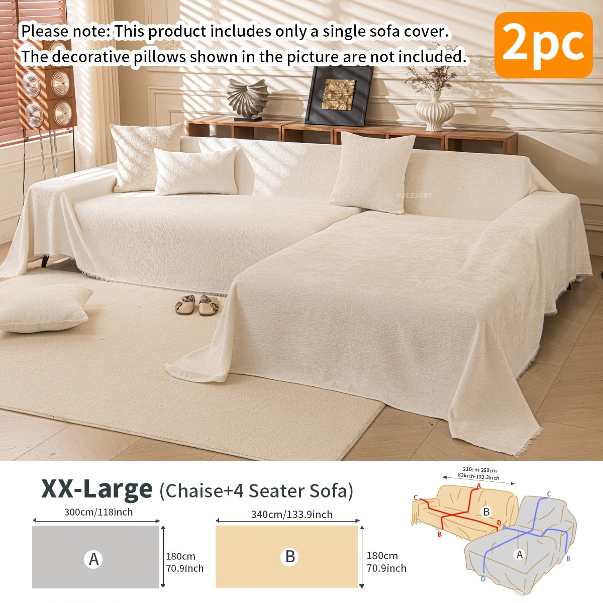 Housse de canapé en chenille en fils teints à housses séparées pour canapé, compatible canapé d'angle