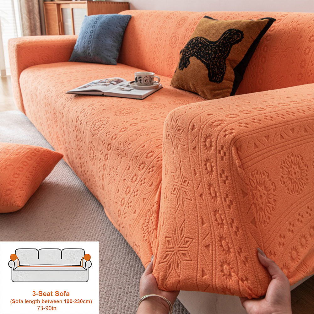 Housse de canapé en polaire jacquard à motif bohème Image