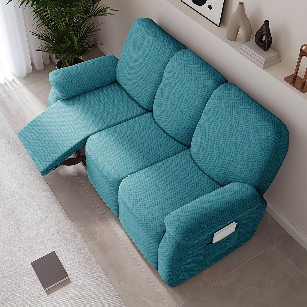 Housse de canapé extensible en polaire jacquard, gros plan sur le tissu