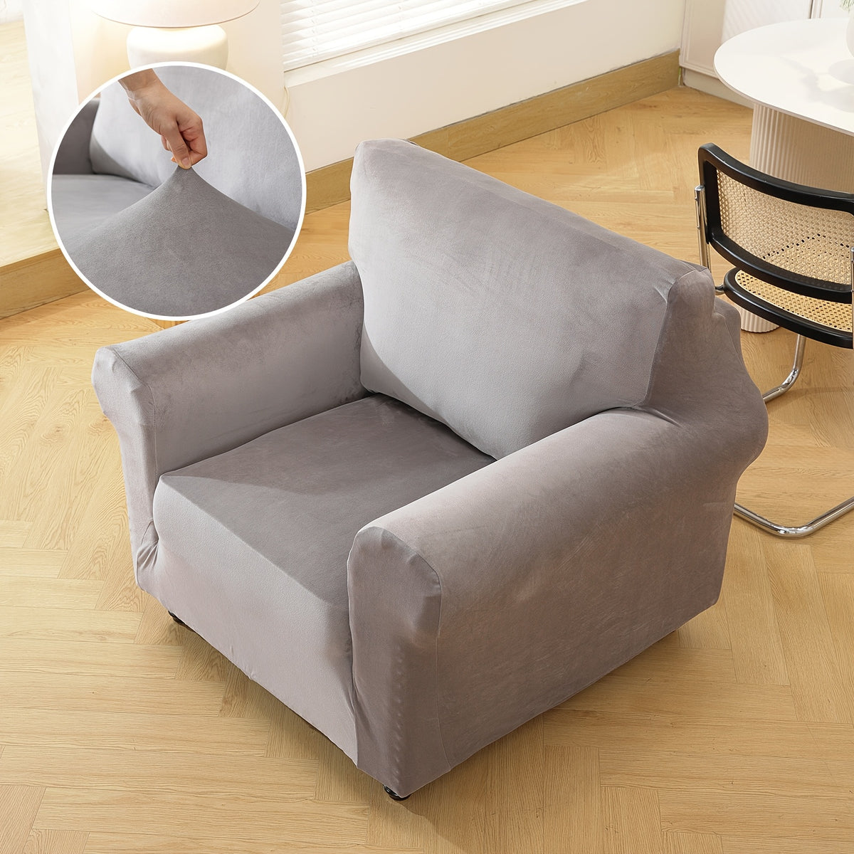 Housse de canapé extensible en velours — détail de la matière : velours Image