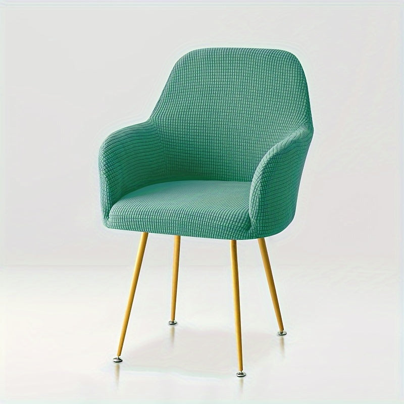 Housse de fauteuil extensible en polyester, gros plan sur le tissu