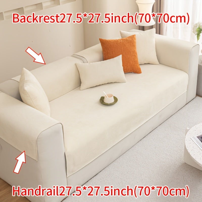 Housse de coussin épaisse en chenille antidérapante, mise en situation
