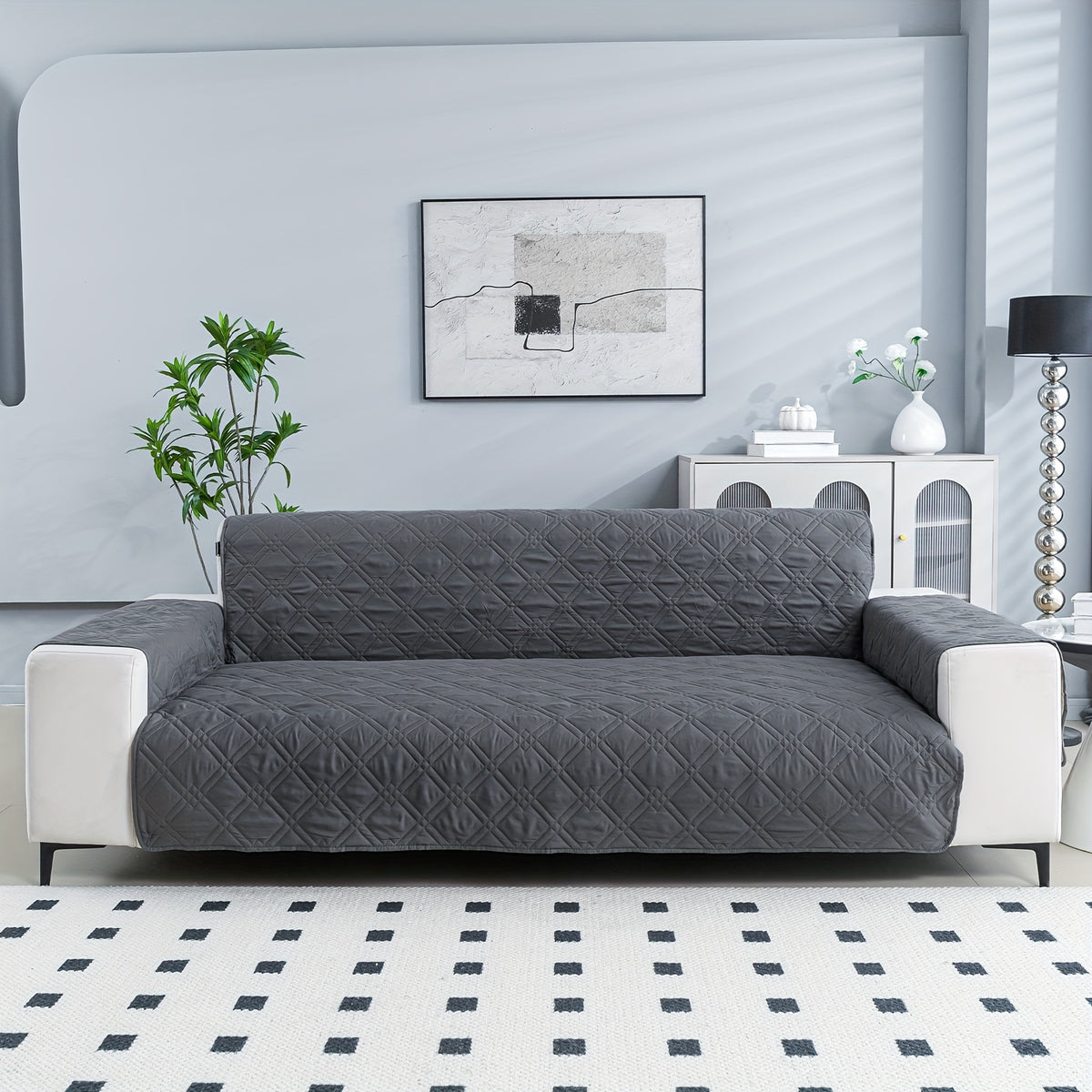 Housse de canapé légère en polyester antidérapante