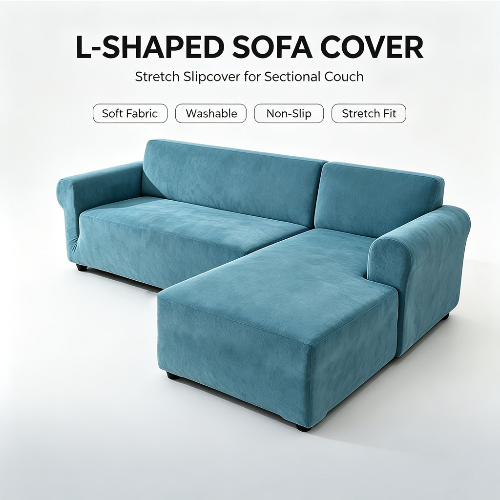 Housse de canapé extensible en velours jacquard, gros plan sur le tissu