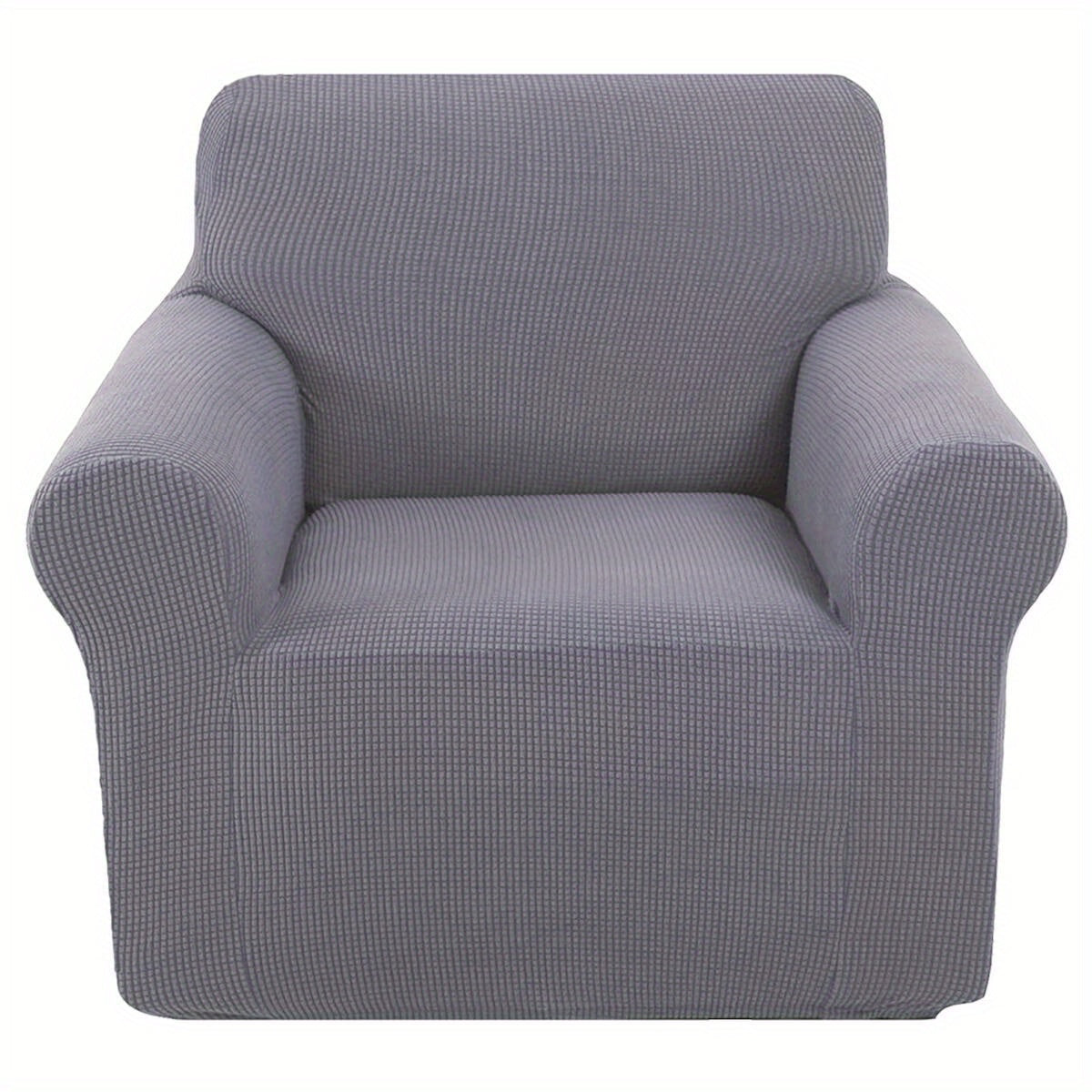 Housse de canapé épaisse extensible en polaire jacquard, détail de l'ourlet