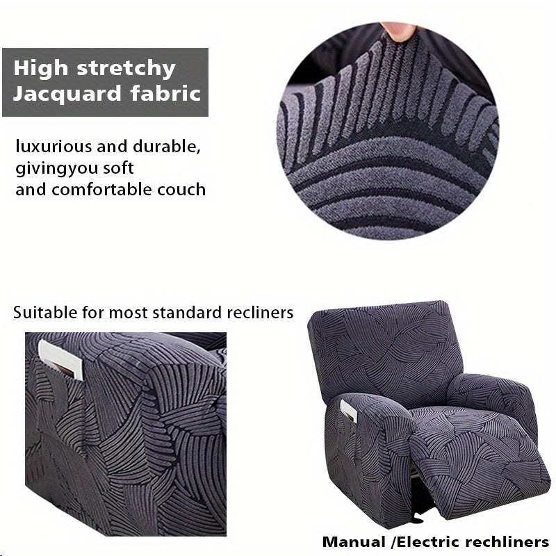 Housse de canapé extensible en jacquard avec poche de rangement, mise en situation
