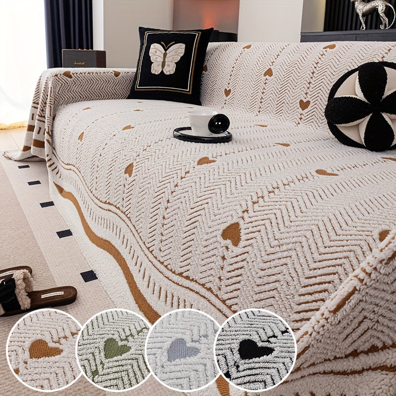 Housse de canapé épaisse en polyester, détail de la finition