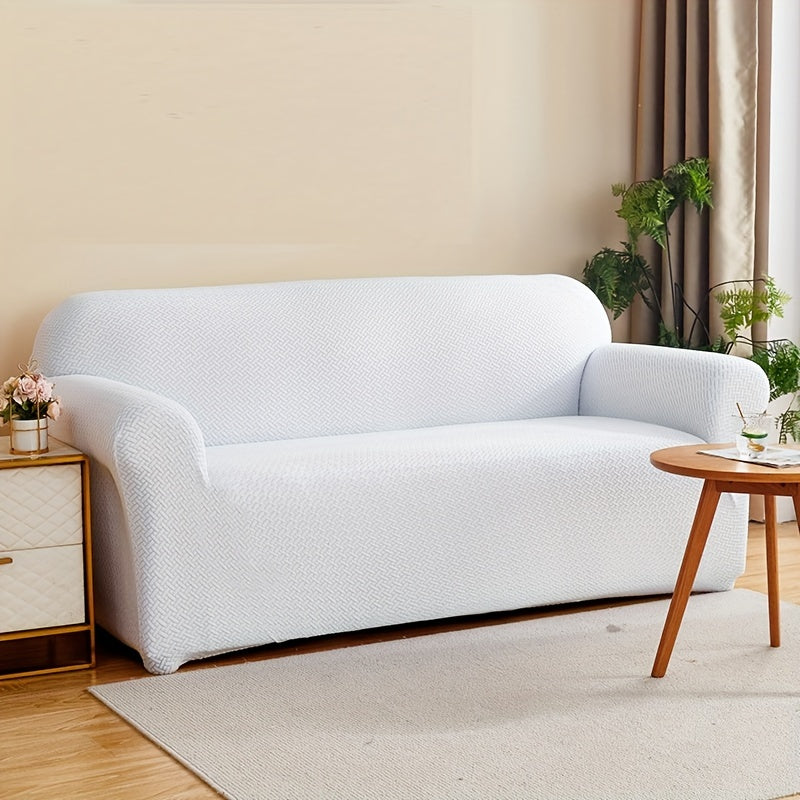 Housse de canapé extensible en polaire matelassée antidérapante, visuel produit