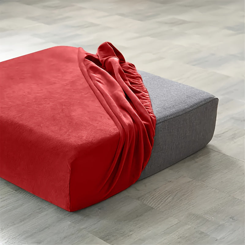 Housse de coussin épaisse extensible en velours, mise en situation