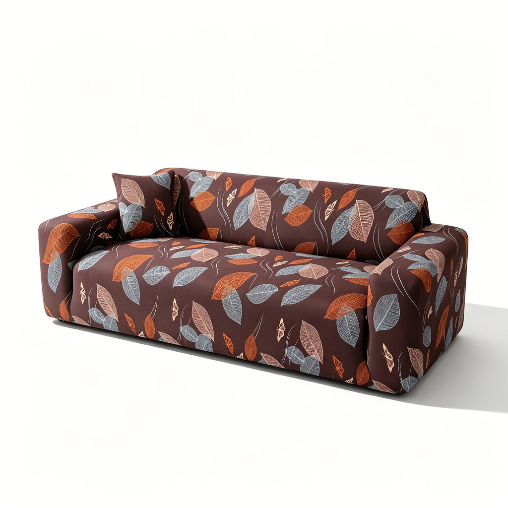 Housse de canapé extensible en fibre de lait imprimée à motif bohème, visuel produit